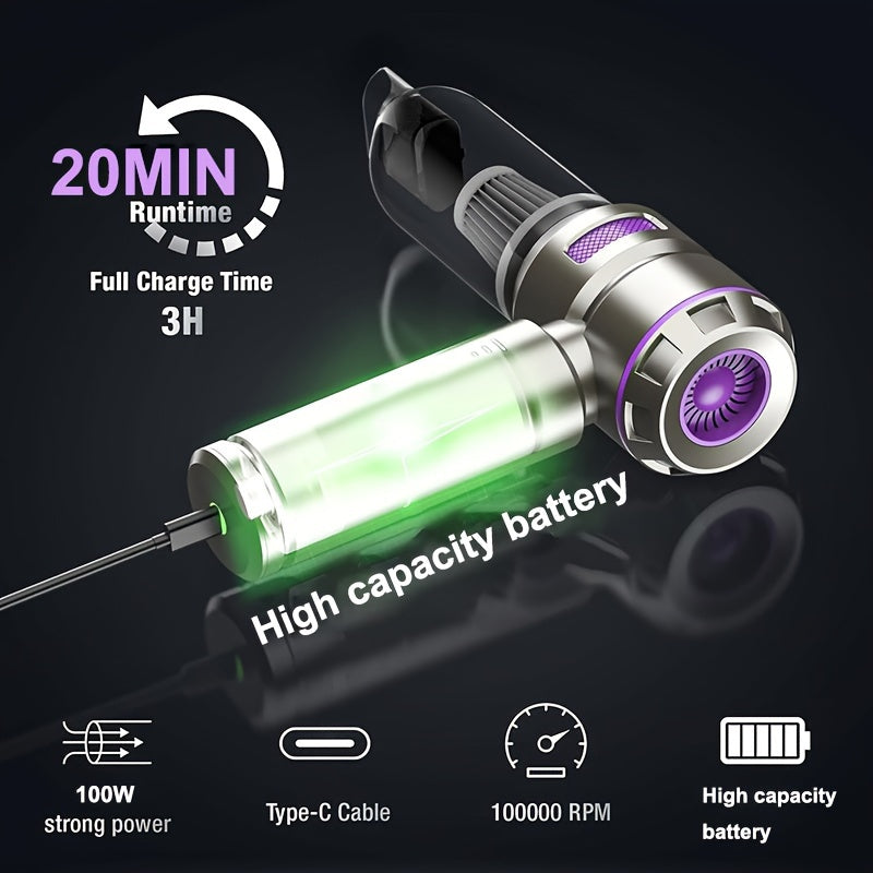 Yuqori quvvatli simsiz qo‘l cho‘ntakli changyutgich 16000Pa tortishish portativ 4-in-1