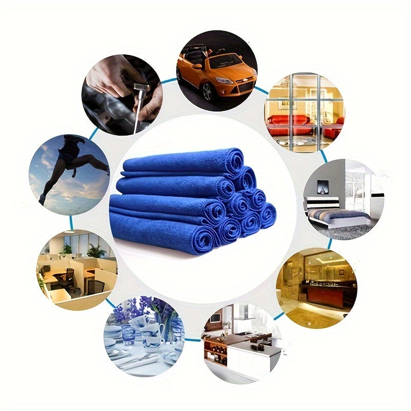 5-Pack Microfiber Towels for Car Cleaning and Home Drying