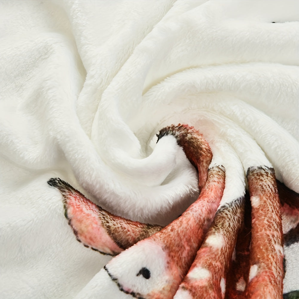 Animal Print Flannel Milestone Blanket for Newborns and Babies 74x39cm