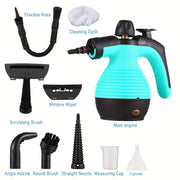 Oshxona jihozlari uchun qo'l bilan ishlatiladigan yuqori haroratli bug' tozalagich - nozul va aksessuarlar, EU ulagichi, 220-240V, 105-130°C, 350ml sig'im.