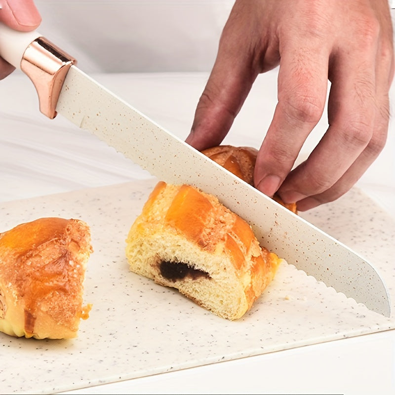 Set of 4 Plastic Kitchen Cutting Boards with Handles and Mat for Fruits