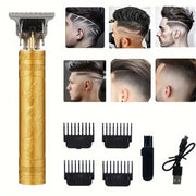 WEEME Professional Electric Hair Trimmer for Men simsiz, USB orqali zaryadlanadigan dizayni va turli o'lchamdagi keramik pichoqlari bilan. Zamonaviy oltin dizayn, oila va do'stlar uchun ideal sovg'a.