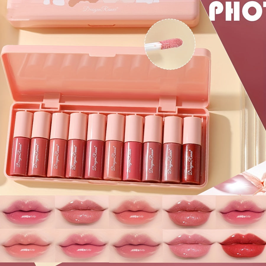 Набор стойких тинтов для губ с жемчужинами, водостойкий, длительного действия, с эффектом шиммер