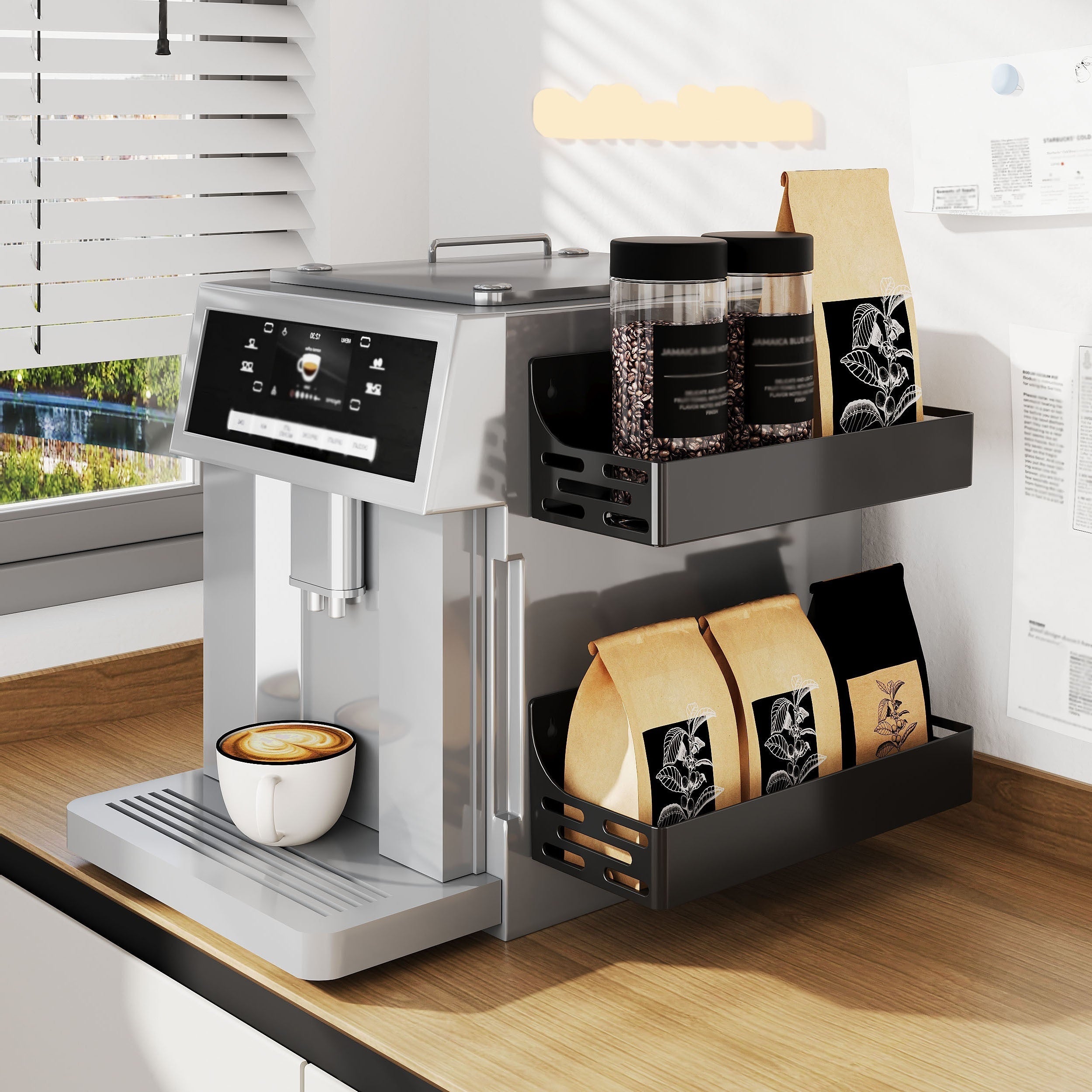 Magnetic Refrigerator Shelf Set of 1 2 or 4 Non-Perforated Metal Wall Mount Storage