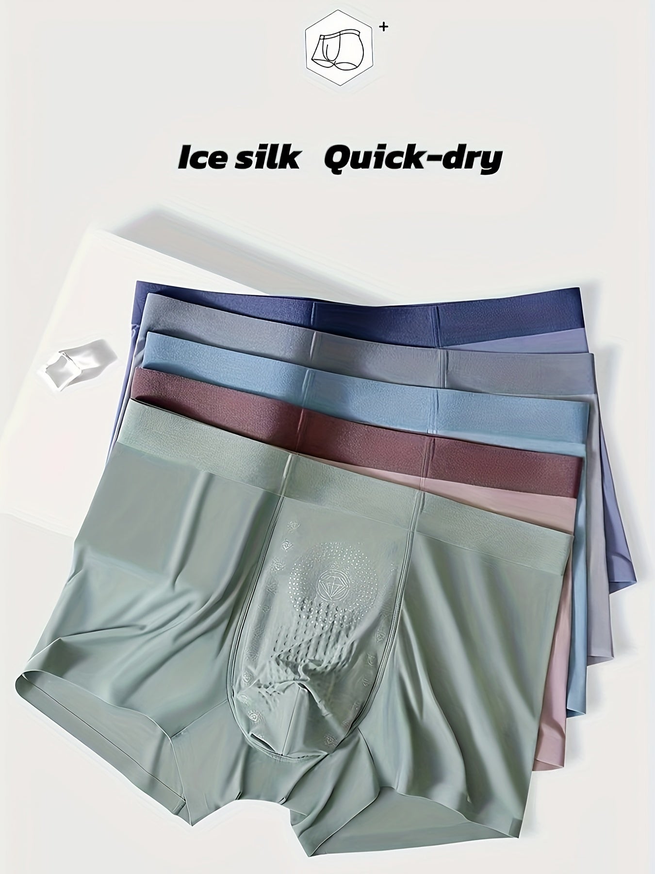 Men's Boxer Briefs Set 5 Pack Breathable Stretch Cotton-Polyamide Shorts for Daily Wear