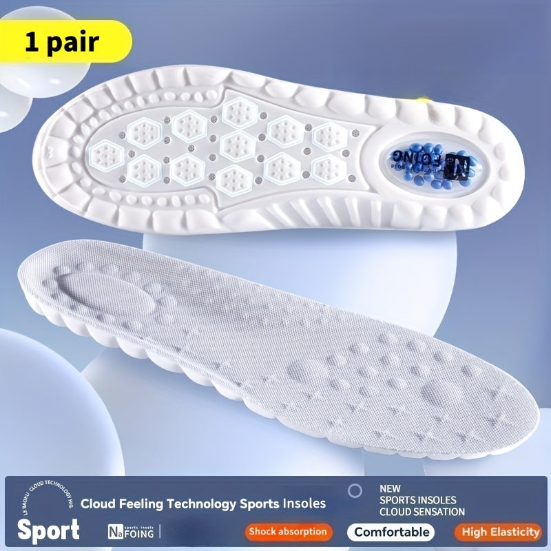 Unisex 4D Cloud Sport Insoles Air Cushion Shock Absorption Breathable
