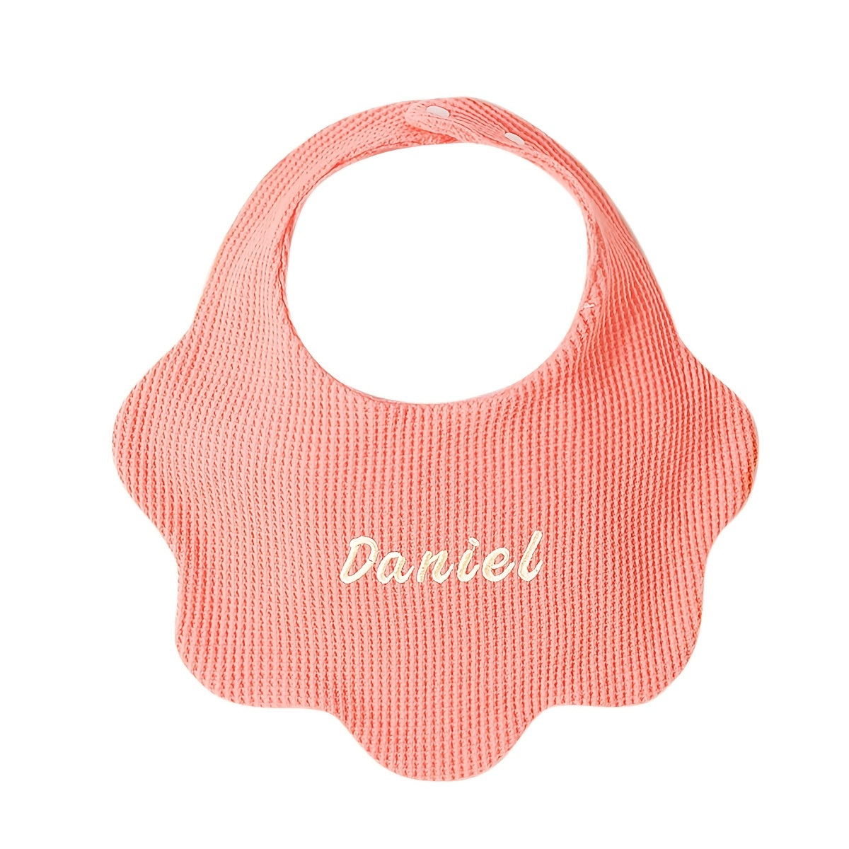 Personalized Baby Drool Bibs with Custom Embroidery, Adjustable Snap Closure