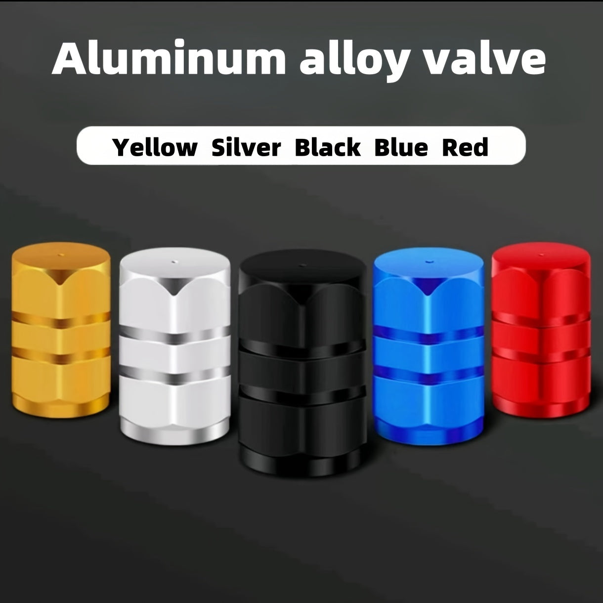 Juego de 4 tapas de válvula de neumático de aleación de aluminio para coches, motocicletas, bicicletas