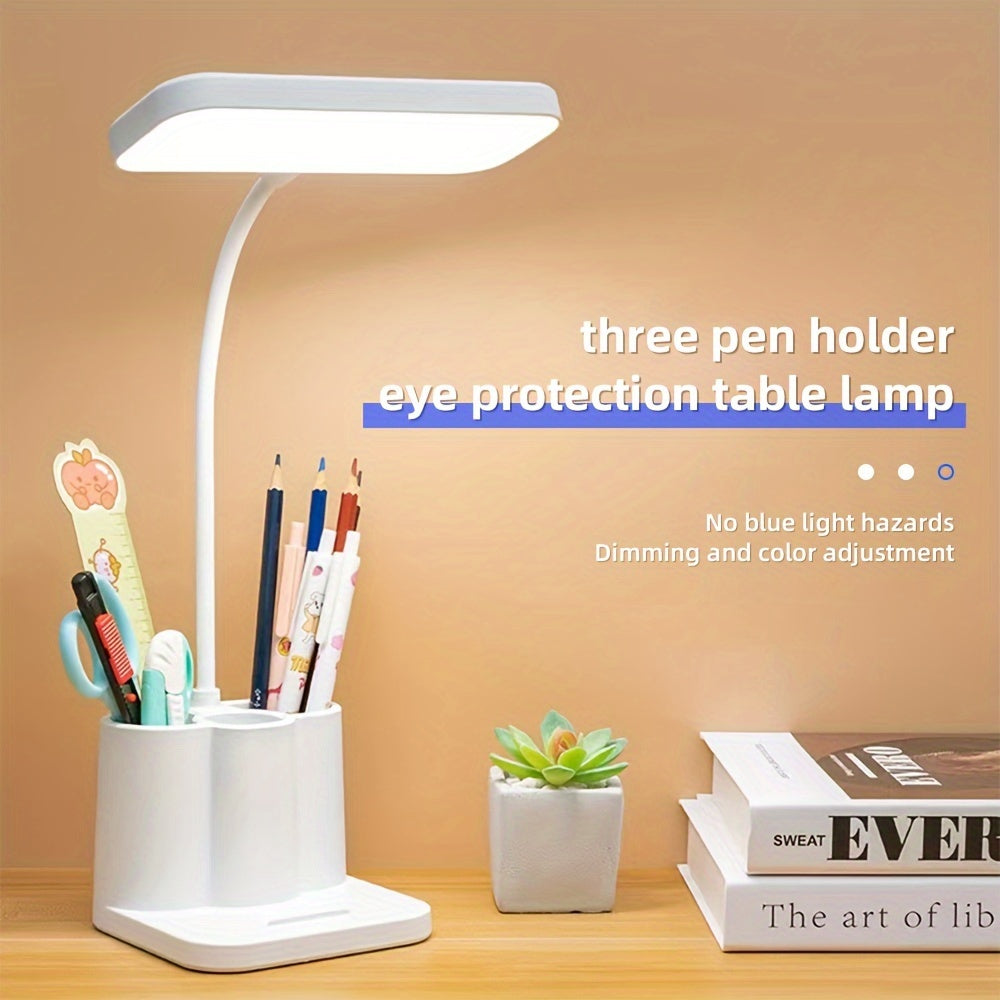 Rechargeable LED Desk Lamp with Adjustable Light and USB Charging