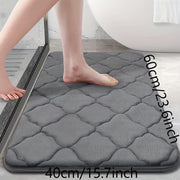 Alfombra de baño de felpa de coral suave antideslizante y absorbente, lavable a máquina, pelo corto