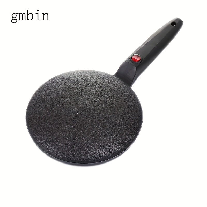 Sartén para tortitas redonda negra con calefacción de un lado, enchufe europeo estándar, por debajo de 1000W, aluminio