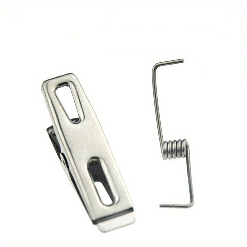 Set of 20 Heavy Duty Stainless Steel Clothespins for Hanging, Food Seals, Photos