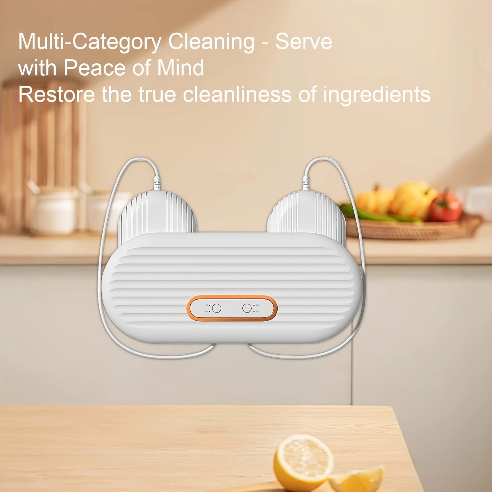 Uy sharoitida foydalanish uchun samarali bo'lgan, aylanadigan pichoq va ikki bo'limli portativ USB oziq-ovqat yuvish mashinasi, go'sht va sabzavotlar uchun.