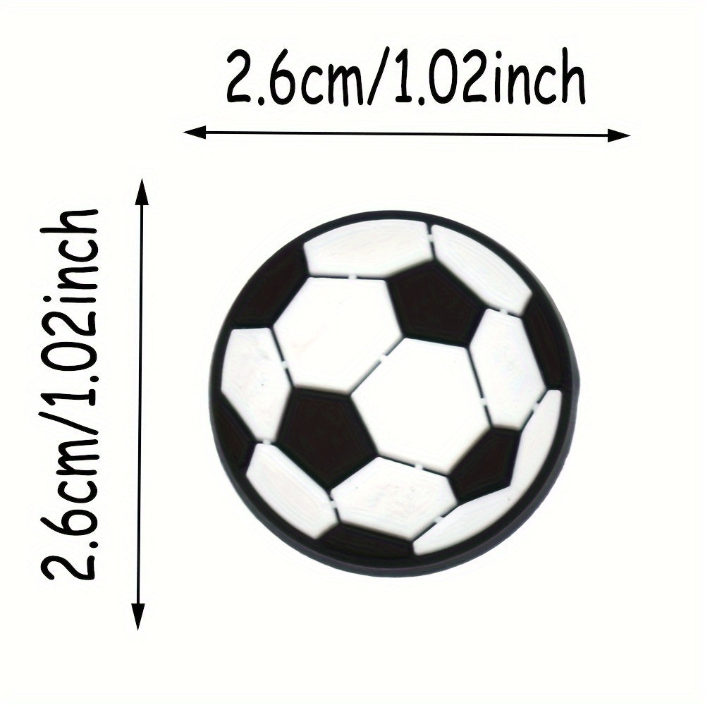 Kids Soccer Shoe Charms Set Soft PVC Sports Jersey Sandal Decorations 30/50/90pcs