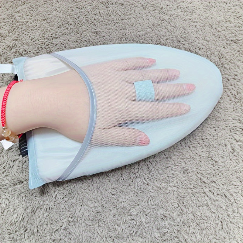 Tabla de planchar compacta de mano con almohadilla y guantes para ropa para viajes y espacios pequeños