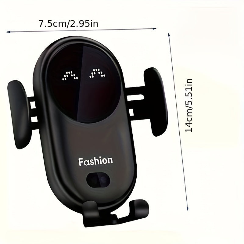 Soporte de cargador inalámbrico para coche con sujeción automática, magnético e infrarrojo, soporte Qi