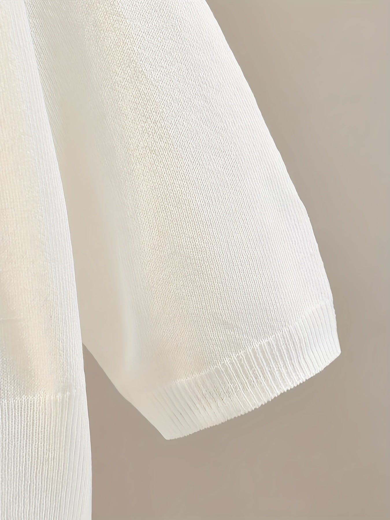 Plus Size Women's Light Blue Silk-Feel V-Neck Short Sleeve Cardigan