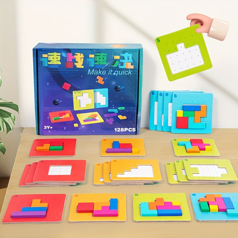 Puzzle Game for Kids 3+ with 7 Colorful Scratch-Resistant Cubes