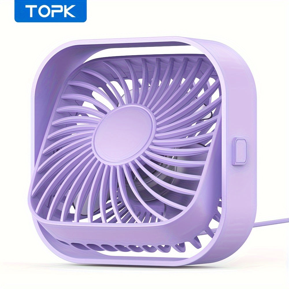 Mini USB Desk Fan Portable Quiet Table Fan with High Airflow for Bedroom RV Ventilation