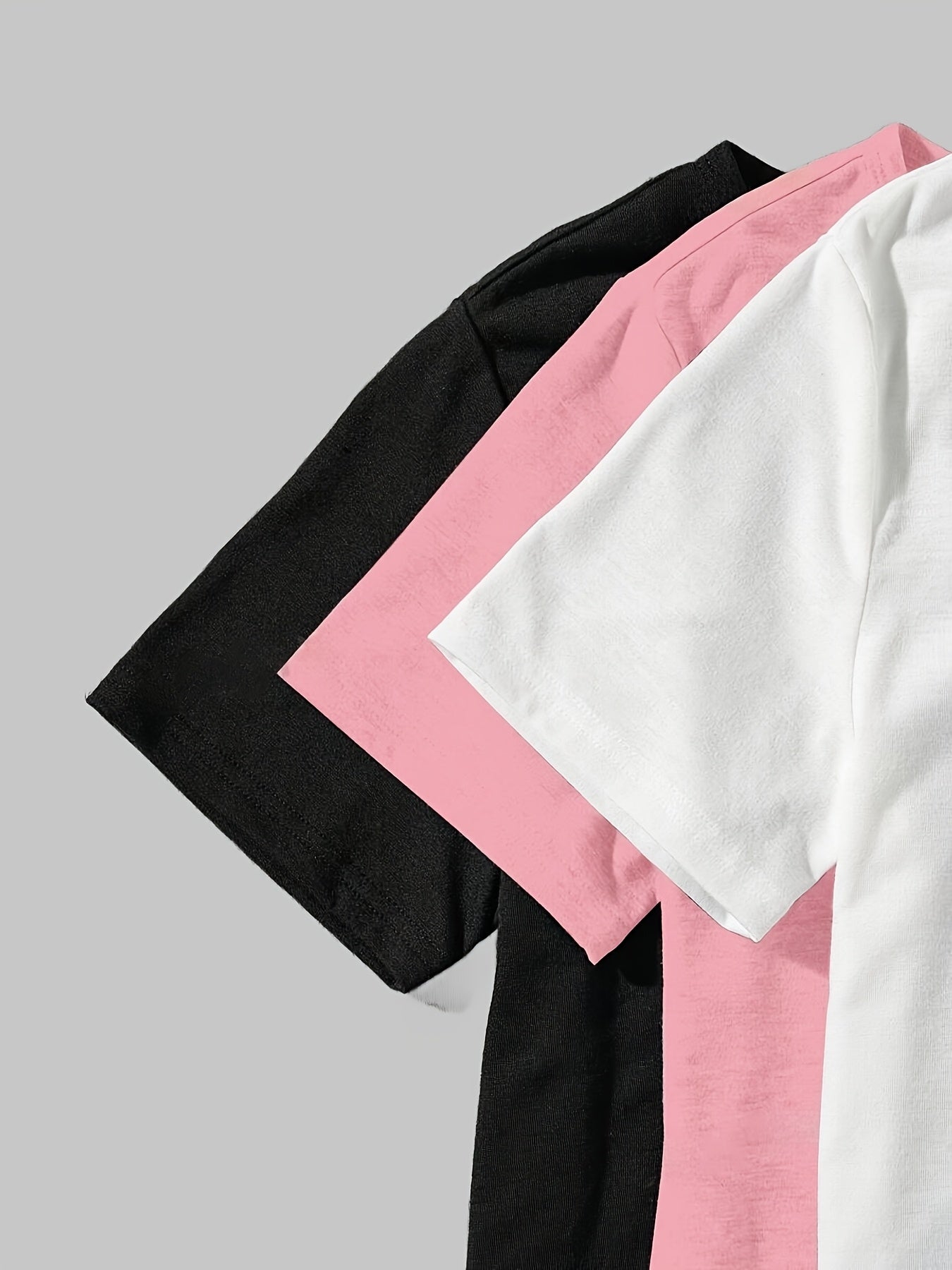 Conjunto de camisetas de manga corta para tallas grandes de mujer con estampados de letras