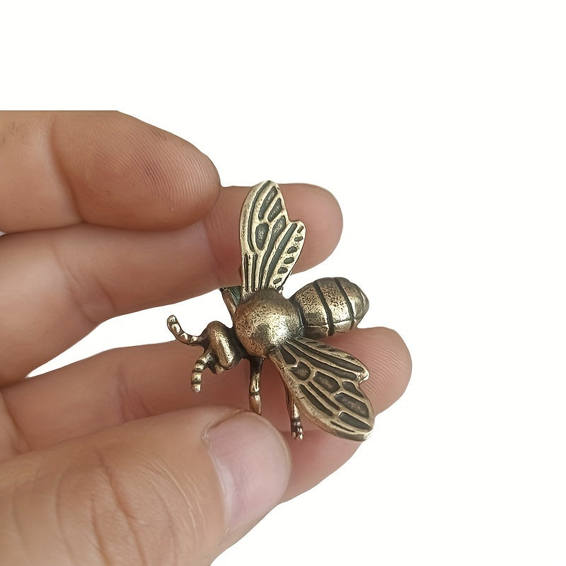 Handmade Copper Bee Decor Antique Bronze Office Study Gift Collection