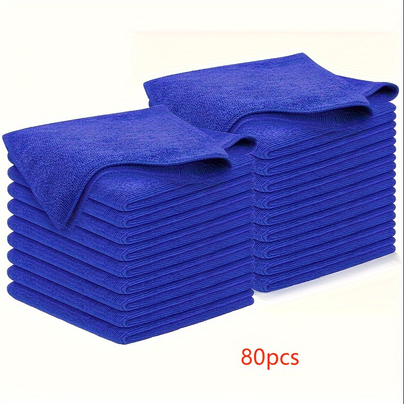 80 Microfiber Wipe Towels for Kitchen and Car Cleaning Highly Absorbent Eco-Friendly