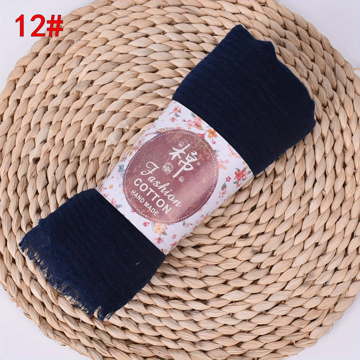 Women's Large Breathable Sun Protection Headscarf Solid Color Lightweight Wrinkle Scarf