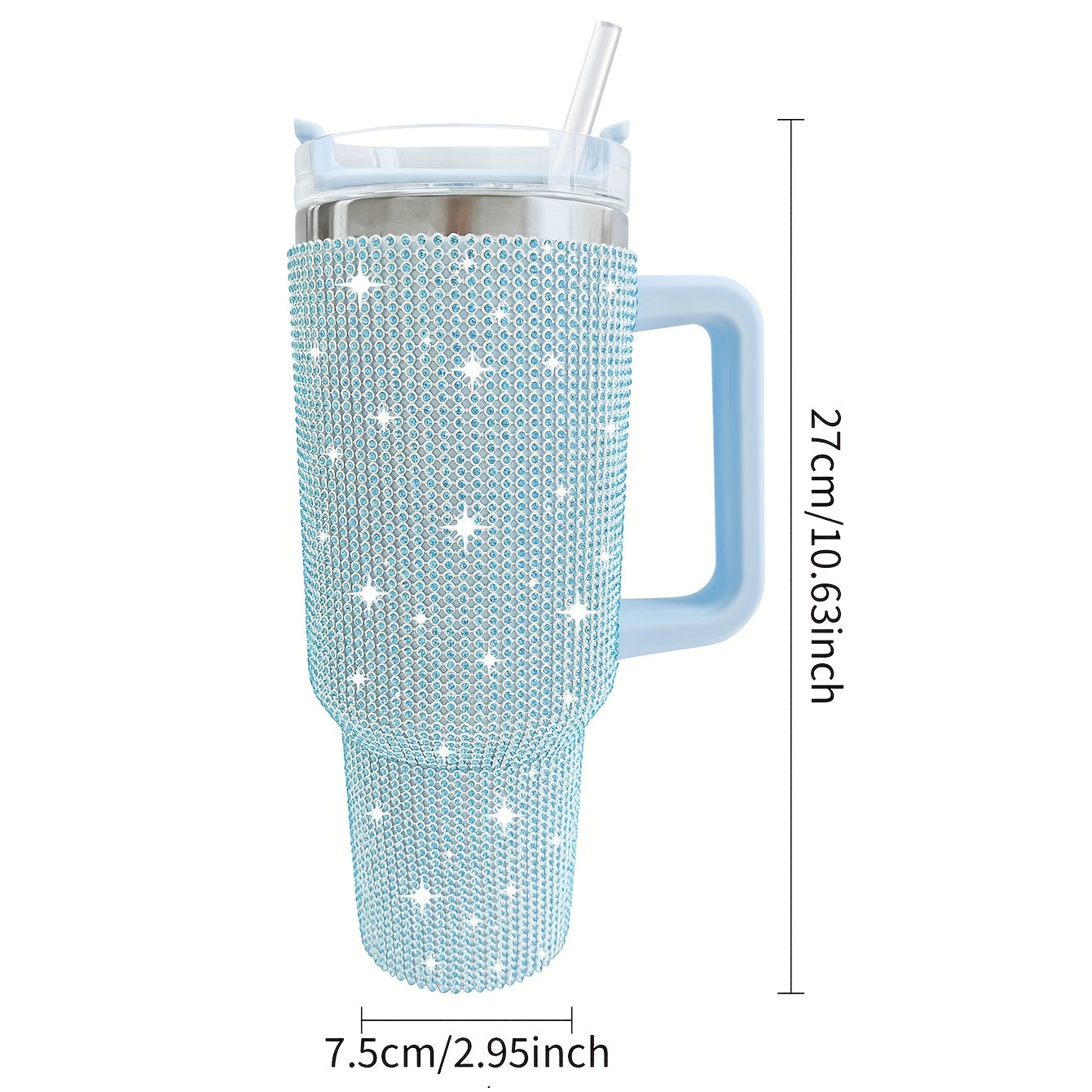 Insulated 40oz Stainless Steel Tumbler with Lid and Straw for Travel and Home
