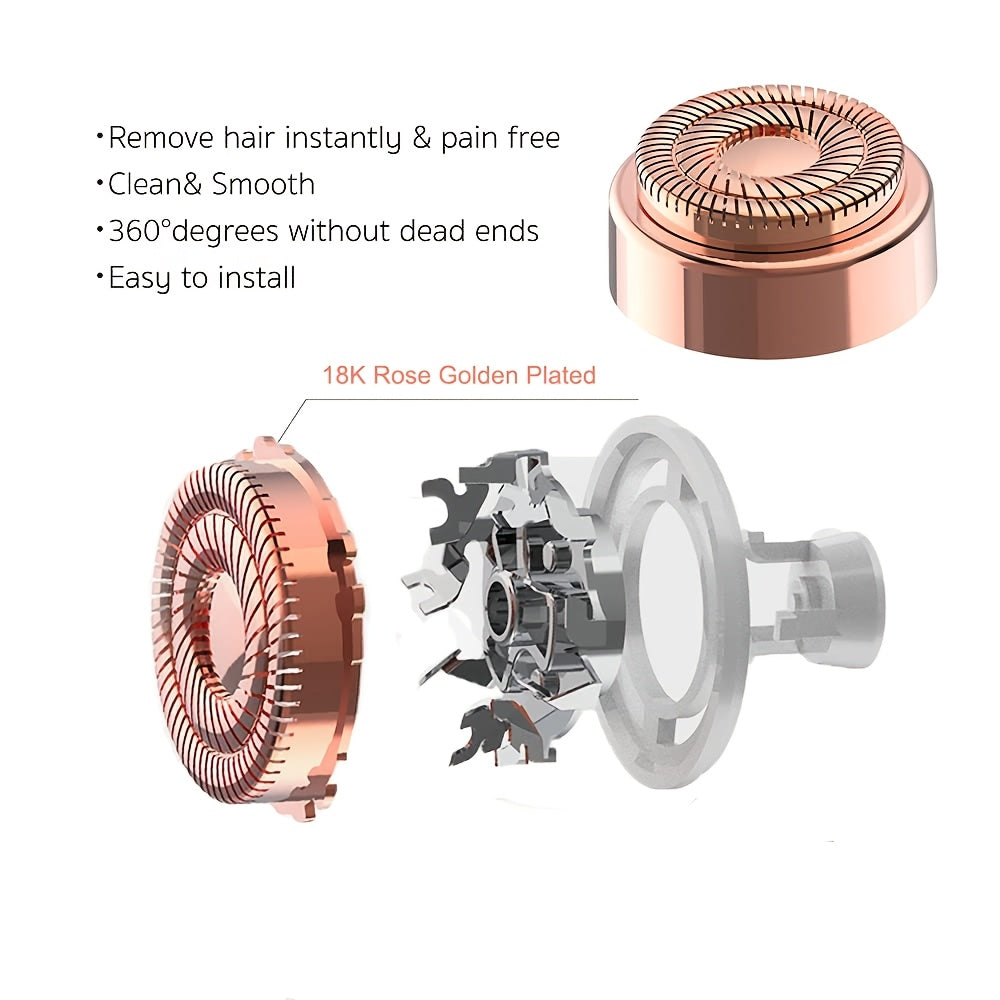 Women Painless Facial Hair Remover USB Rechargeable Eyebrow Razor