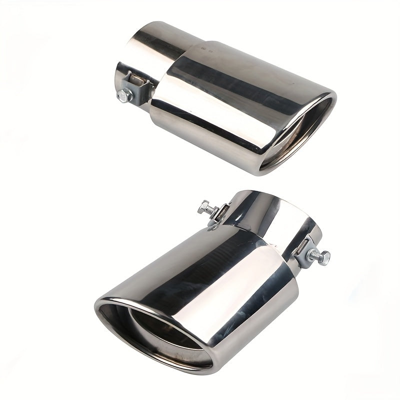 Universal Stainless Steel Car Exhaust Tip Chrome Dual-Flow Fit Most Vehicles