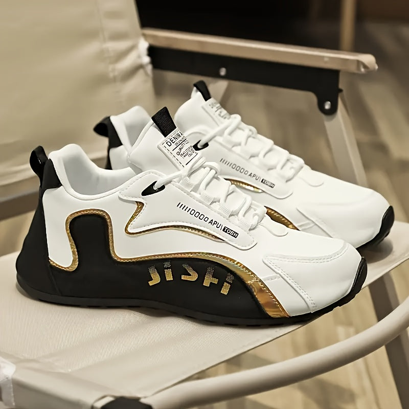 Men's Low Top Striped Running Shoes for Outdoor Training Hiking Camping All-Season