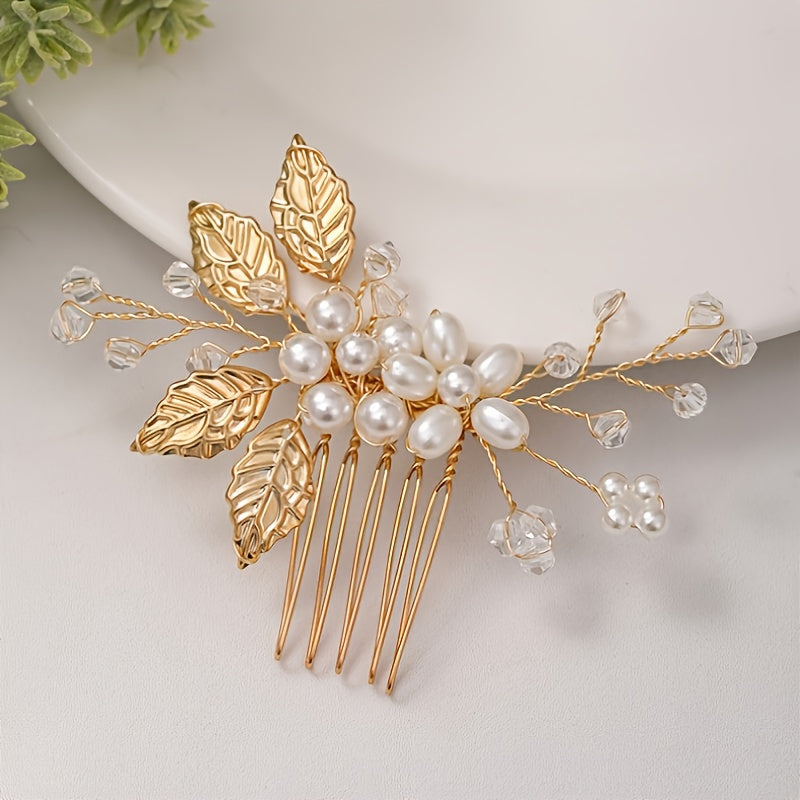 Handmade Pearl Hair Comb for Wedding Bridal Hair Accessory