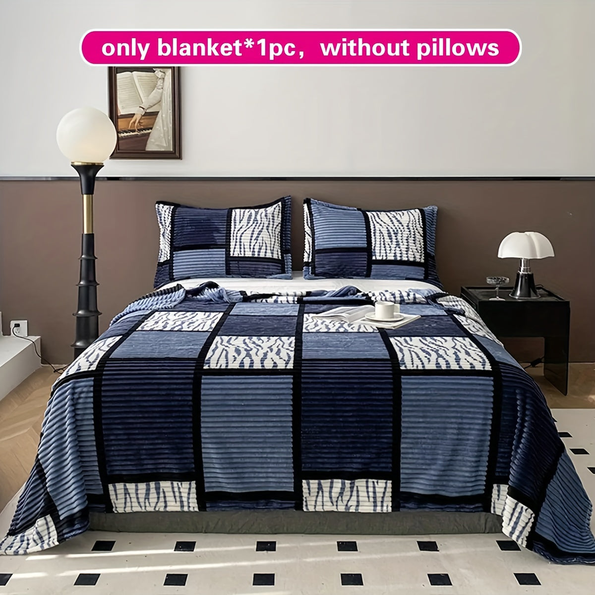 Manta de cuadros para sofá y uso en el hogar, manta multifunción, suave y cálida