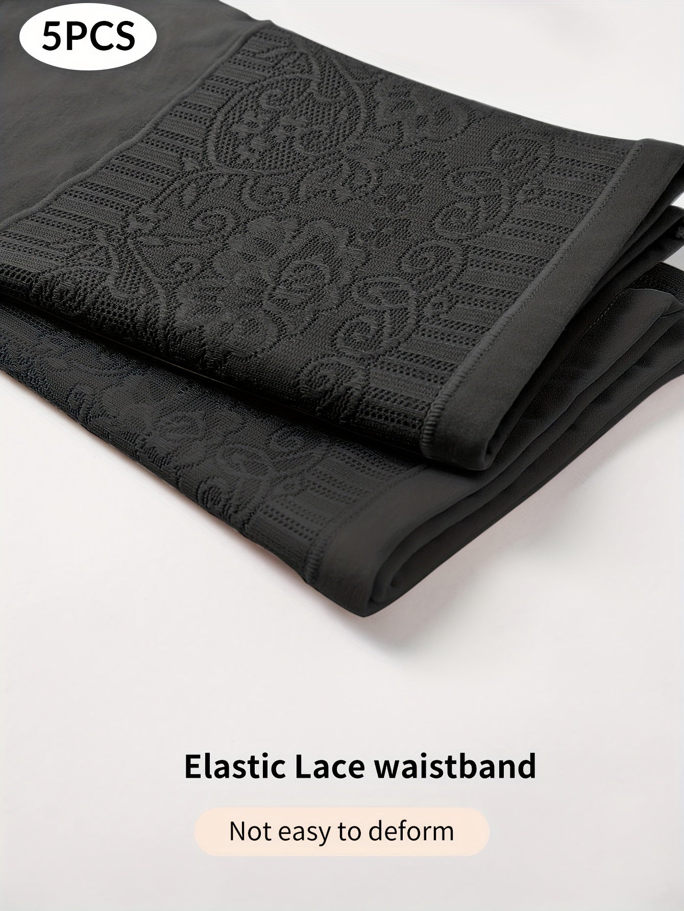 Women's High Waist Panties Tummy Control Jacquard Hip Lift Comfort