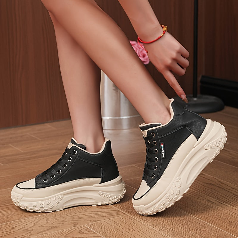 Women's Winter Sneakers Comfortable Versatile Casual Shoes with Height Increase