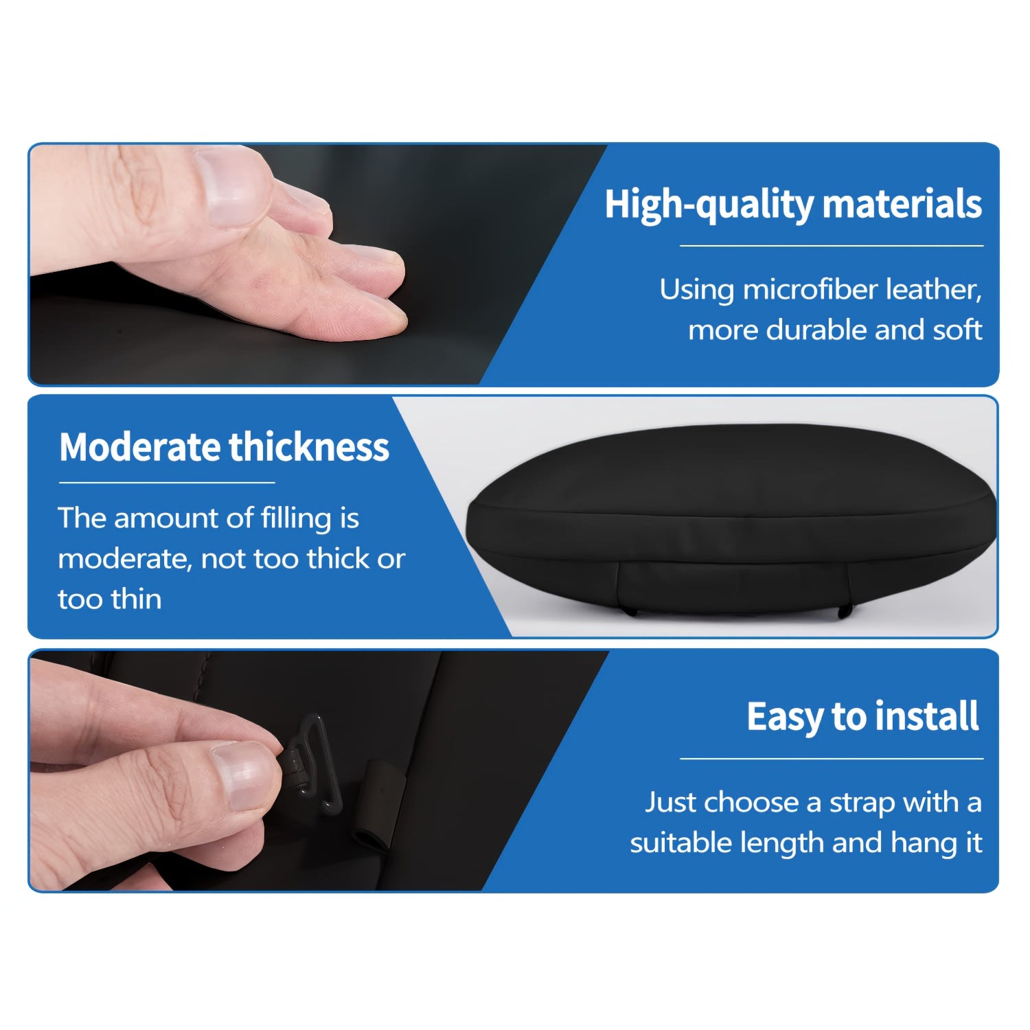 Car Headrest Neck Pillow Breathable Ergonomic Support for Car Seat