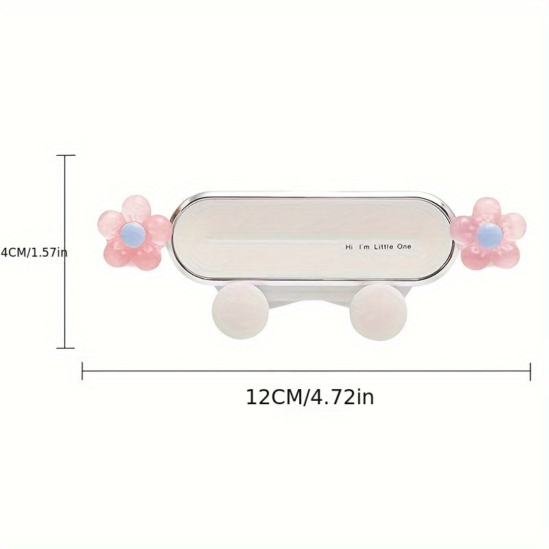 Women Silver PVC Car Phone Holder Air Vent Mount for Navigation