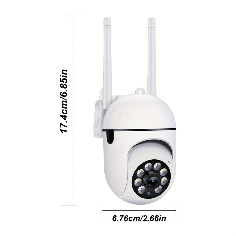 Smart Security Camera 1440P HD WiFi Auto Tracking Night Vision Weatherproof Indoor Safety