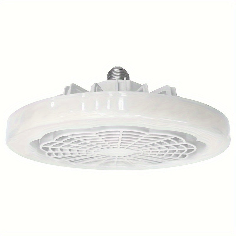 Remote-Controlled E27 Fan Light with Adjustable Smart LED, Quiet Airflow
