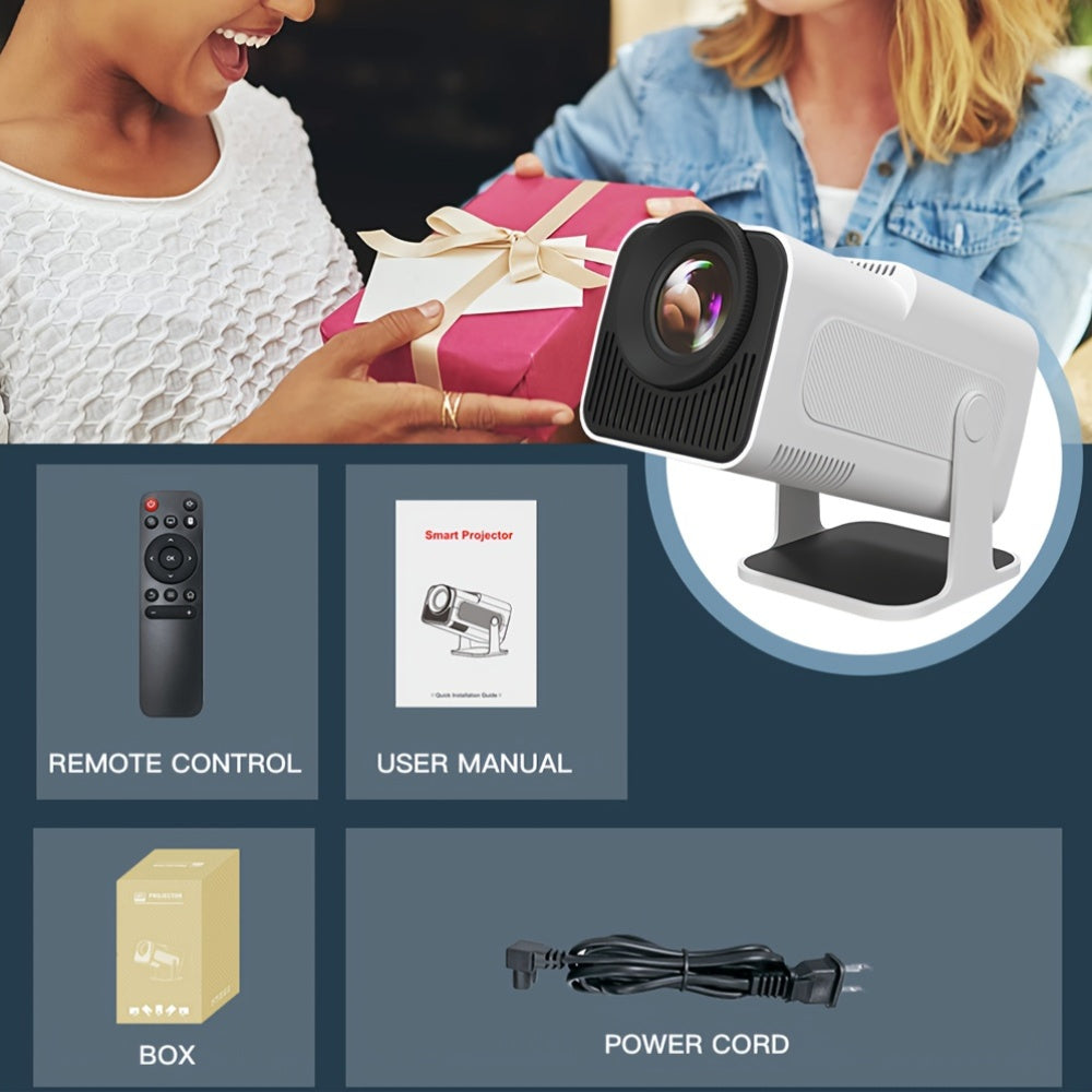 Smart Video Projector 4K 1080P WiFi Android 11.0 with Remote for Home Theater