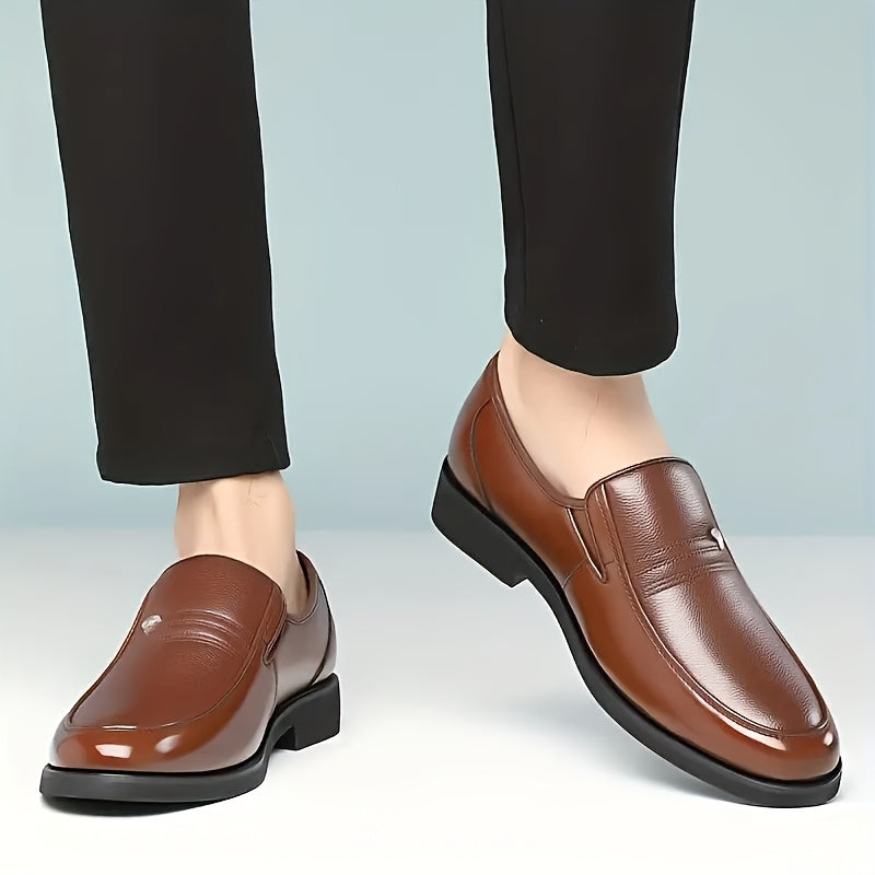 Мужские кожаные туфли-лоферы для делового casual с амортизирующей подошвой
