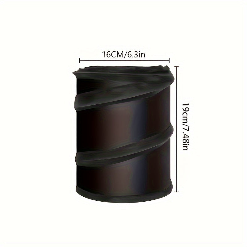 Портативная складная автомобильная мусорная корзина с отделением, черная