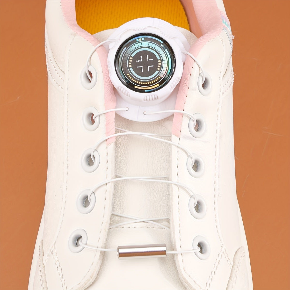 Unisex Metal Wire Automatic Buckle Shoelaces Outdoor Sports No Tie