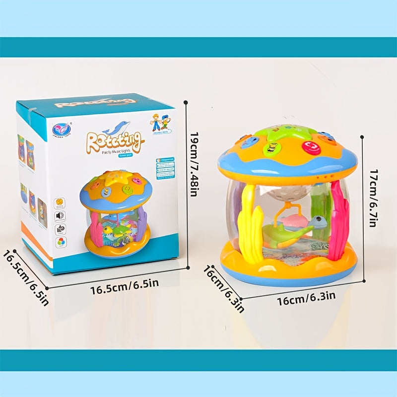 Kids Drum Set with Lights and Sounds Ocean Theme Educational Toy for Early Learning