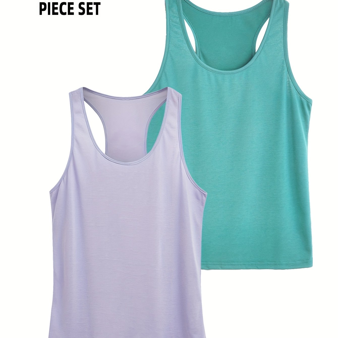 Women's Plus Size Casual Off-Shoulder Vest Set 2pcs Black White