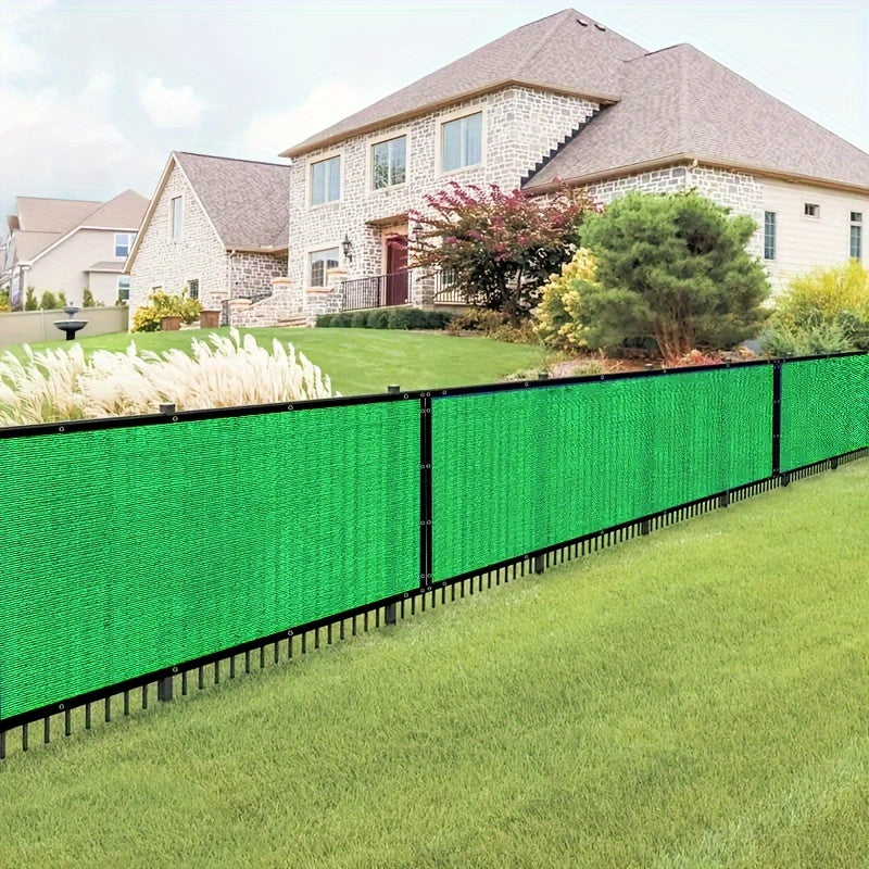 Green Polypropylene Privacy Mesh Fabric 90% Shading Breathable Screen for Balcony Pool Garden
