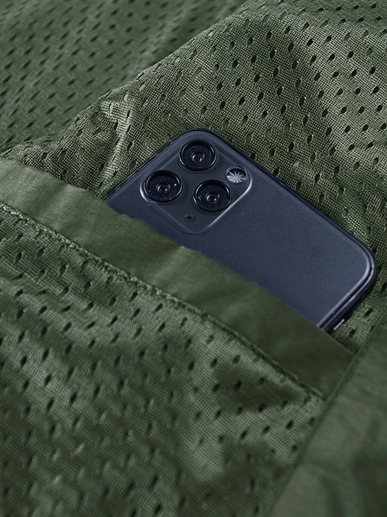 Men's Nylon Fishing Vest Sleeveless Stand Collar Multi-Pocket Casual Outdoor Spring Fall