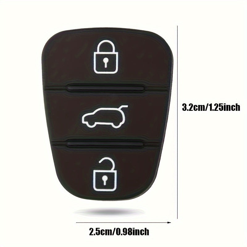 Universal Car Key Fob Cover Rubber Shell for Hyundai Kia with 3 Buttons