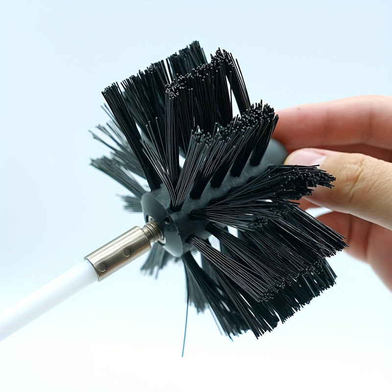 Chimney Brush Set with 9 Pieces, 243.84cm Reach, 4-Inch Brush Head, Drill Compatible
