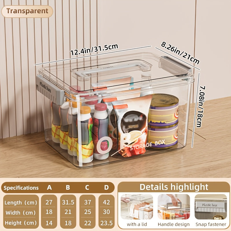 Keng, Suv o'tkazmaydigan saqlash qutisi qopqoq bilan - O'yinchoqlar, atıştırmalıklar va boshqalar uchun ideal - Uy tartibi uchun qulay va mustahkam tutqichlar bilan